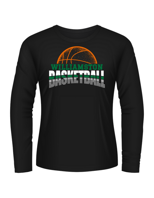Williamston Basketball (orange ball) Long Sleeve - Adult