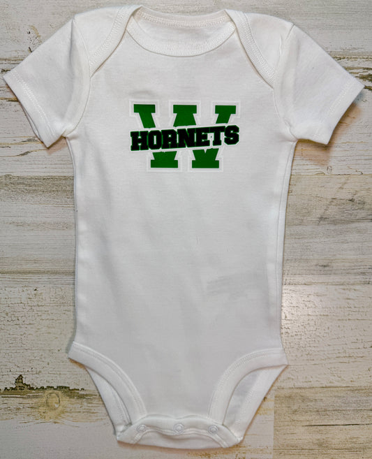 Hornets "W" Baby Onesie