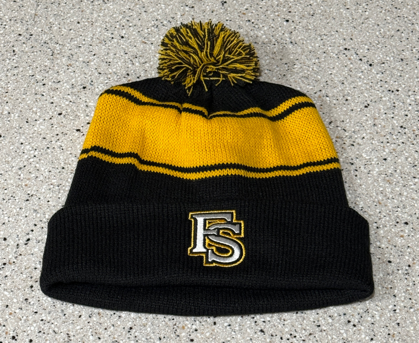 FS Stripe Pom Pom Beanie